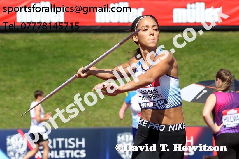 Womens javelin, 2019 Muller British Championships, Alexander Stadium, Birmingham. Photo: David T. Hewitson/Sports for All Pics